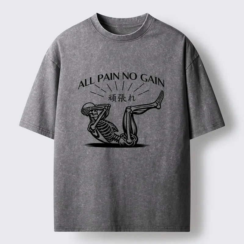 Tokyo-Tiger Fitness Pain Washed T-Shirt