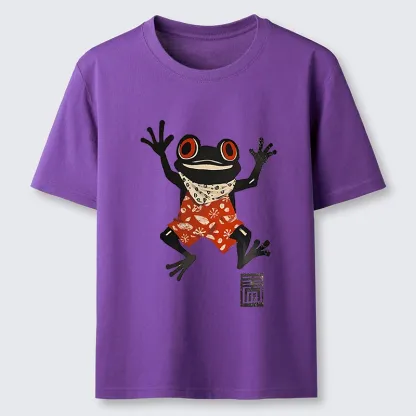 Tokyo-Tiger Japanese Happy Frog Ukiyoe Classic T-Shirt