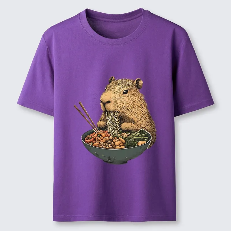 Tokyo-Tiger Capybara Eating Ramen Funny Classic T-Shirt