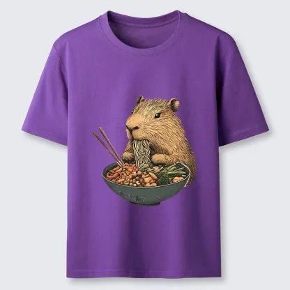 Tokyo-Tiger Capybara Eating Ramen Funny Classic T-Shirt