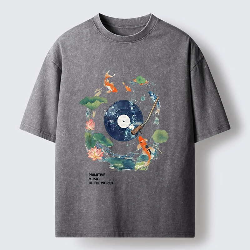 Tokyo-Tiger Underwater Record Washed T-Shirt