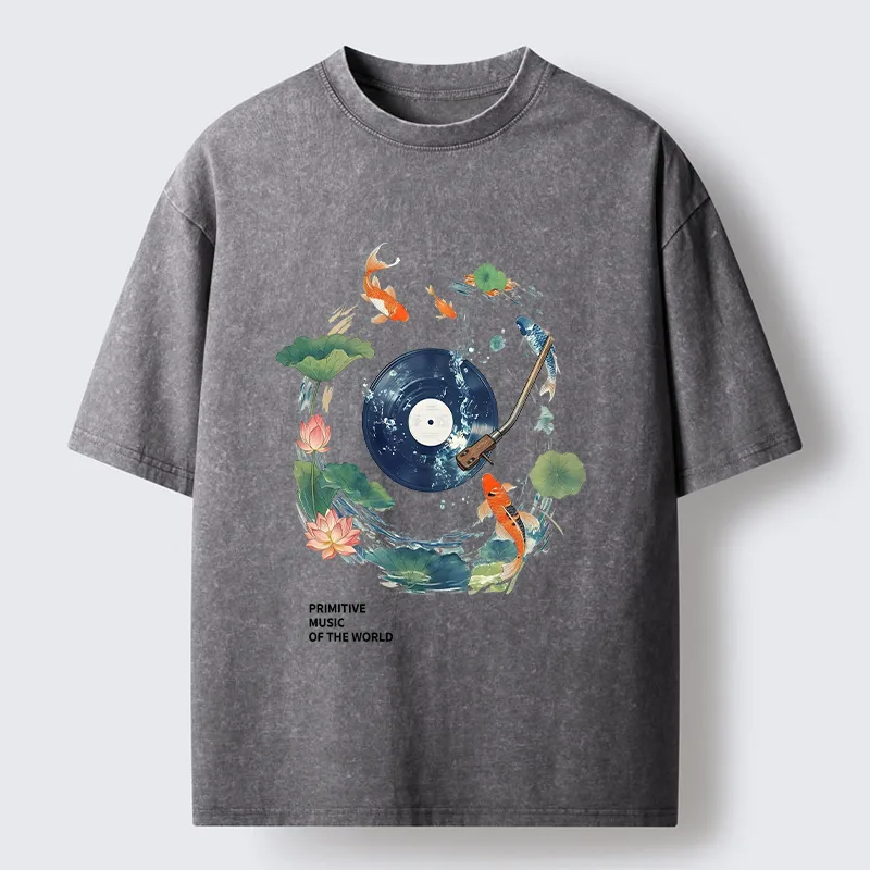 Tokyo-Tiger Underwater Record Washed T-Shirt