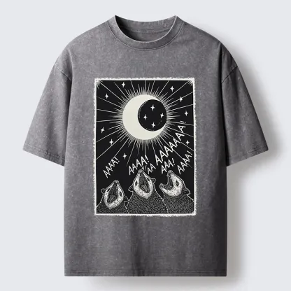 Tokyo-Tiger Howling Opossum Washed T-Shirt