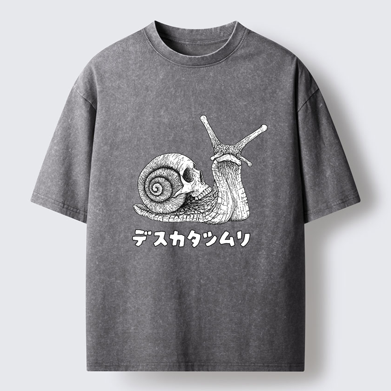 Tokyo-Tiger Terrifying Death Snail Washed T-Shirt