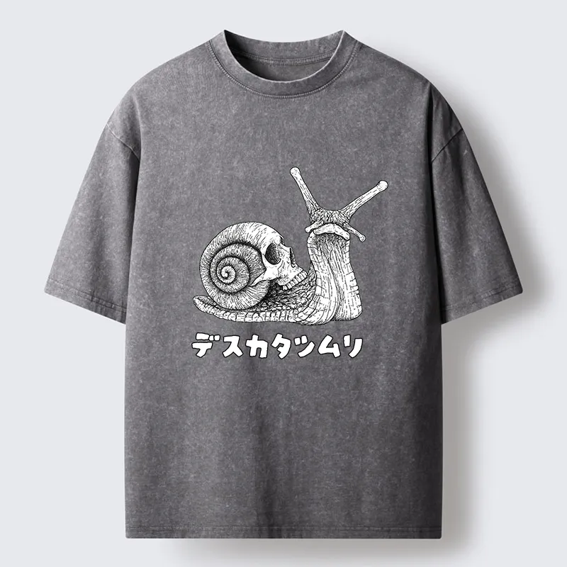 Tokyo-Tiger Terrifying Death Snail Washed T-Shirt