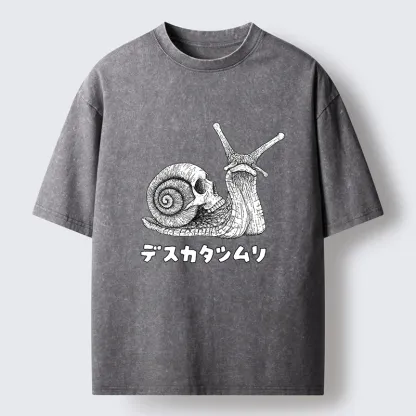 Tokyo-Tiger Terrifying Death Snail Washed T-Shirt