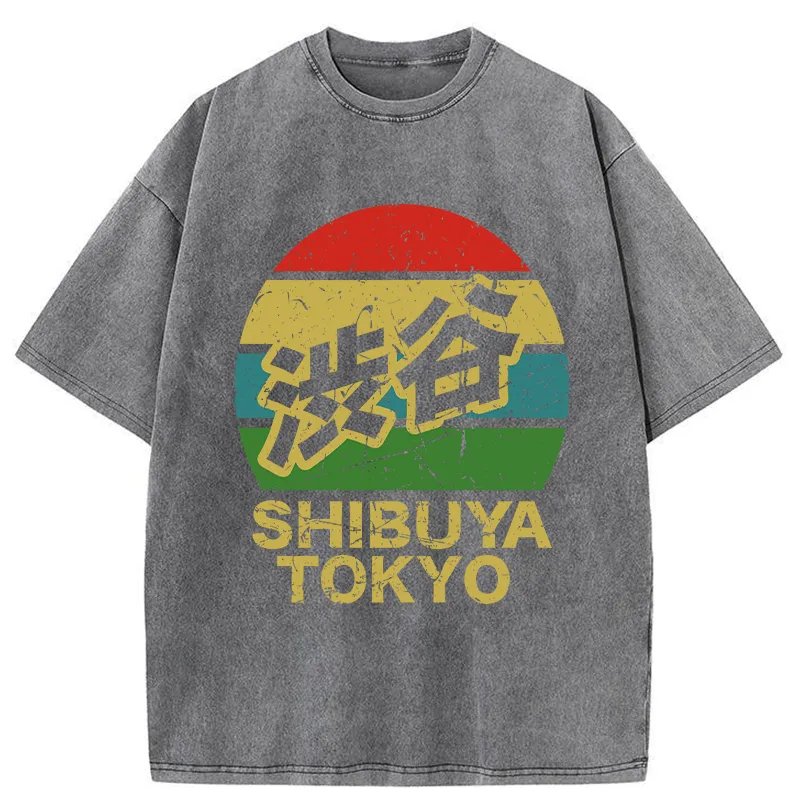 Tokyo-Tiger Shibuya Tokyo Washed T-Shirt