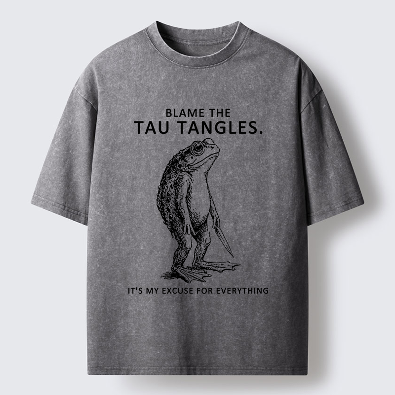 Tokyo-Tiger It's All Tau Tangles' Fault Washed T-Shirt