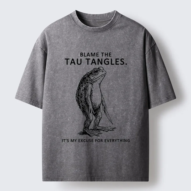 Tokyo-Tiger It's All Tau Tangles' Fault Washed T-Shirt