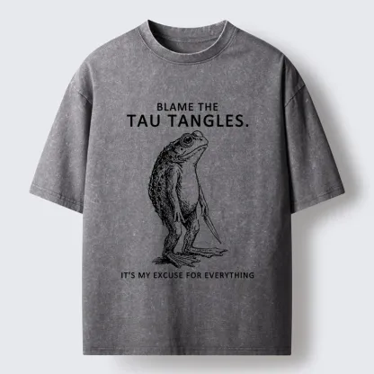 Tokyo-Tiger It's All Tau Tangles' Fault Washed T-Shirt