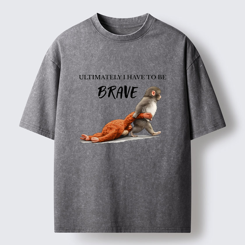 Tokyo-Tiger Punch Needs To Learn To Be Brave Washed T-Shirt