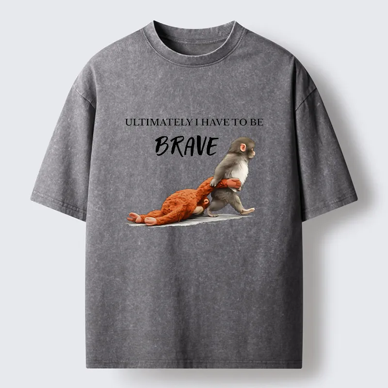 Tokyo-Tiger Punch Needs To Learn To Be Brave Washed T-Shirt