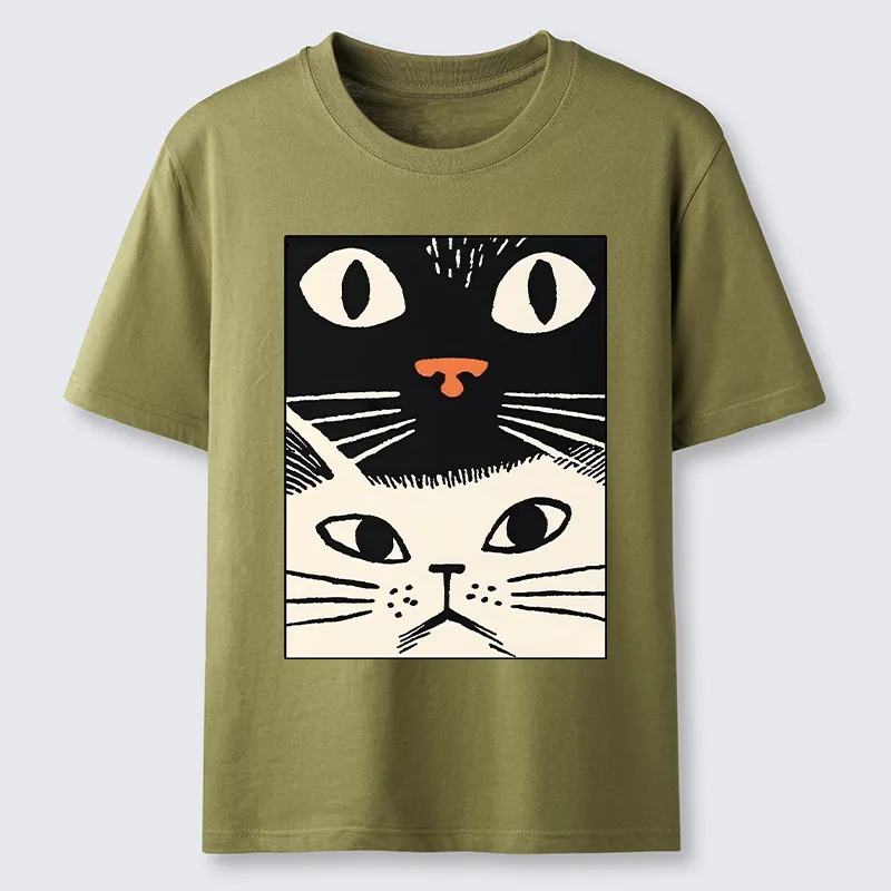 Tokyo-Tiger Black Cat And White Cat Classic T-Shirt