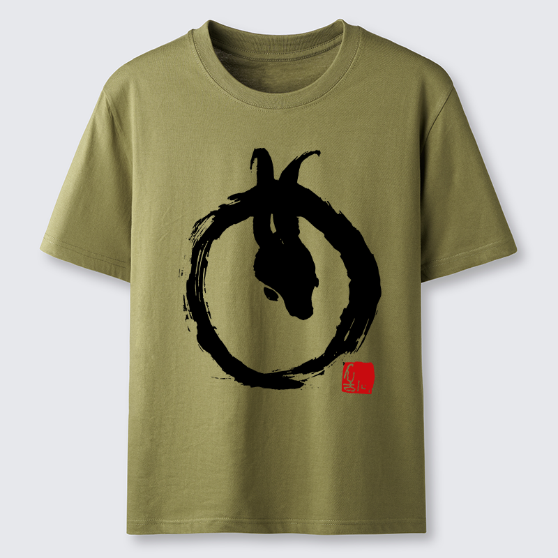 Tokyo-Tiger Ink Painting Zen Enso Rabbit Classic T-Shirt