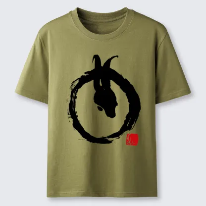 Tokyo-Tiger Ink Painting Zen Enso Rabbit Classic T-Shirt
