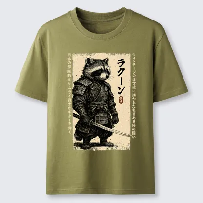 Tokyo-Tiger Raccoon Japanese Samurai Classic T-Shirt
