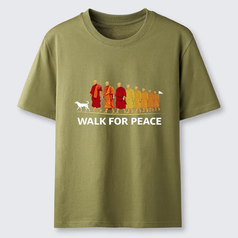 Tokyo-Tiger Walk For Peace Monks And Dog Classic T-Shirt