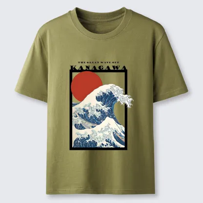 Tokyo-Tiger Minimalist Ukiyo-e Waves Classic T-Shirt