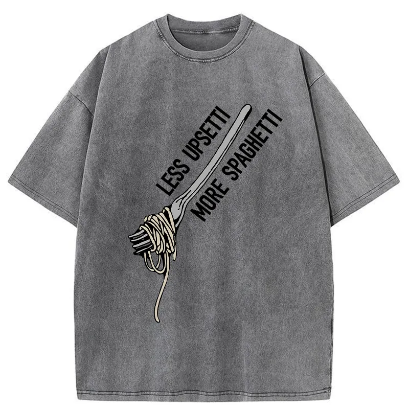 Tokyo-Tiger Less Upset More Spaghetti Washed T-Shirt