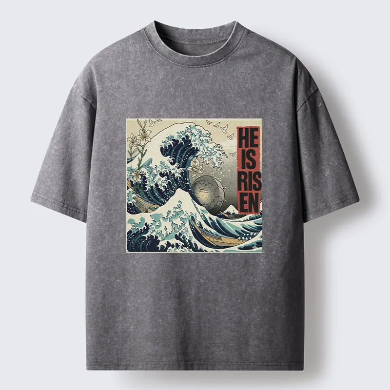 Tokyo-Tiger Easter Wave Washed T-Shirt
