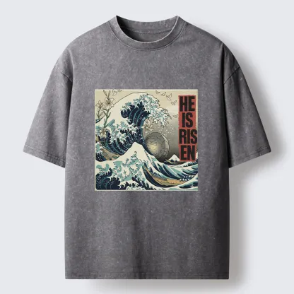 Tokyo-Tiger Easter Wave Washed T-Shirt