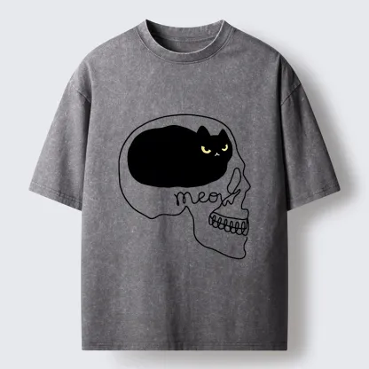 Tokyo-Tiger All I Can Think About Is Cat Washed T-Shirt