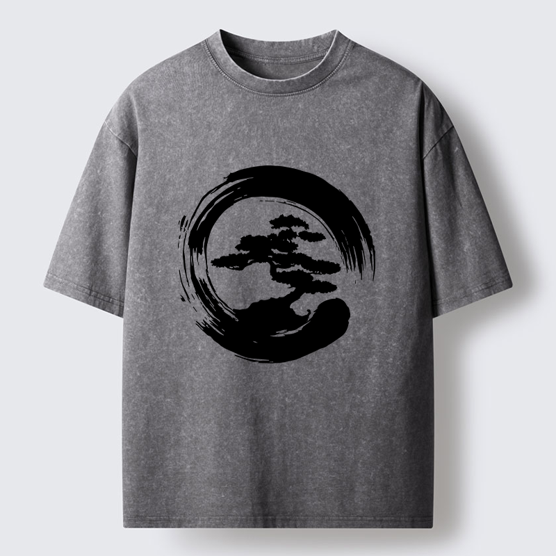 Tokyo-Tiger Zen Bonsai Washed T-Shirt