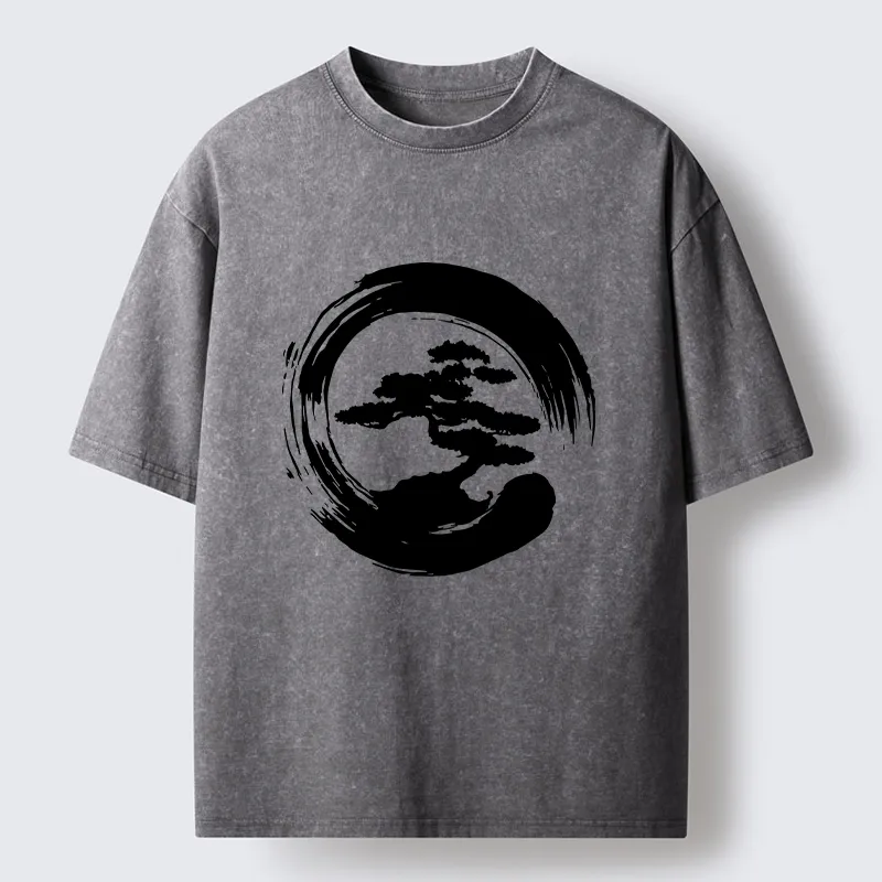 Tokyo-Tiger Zen Bonsai Washed T-Shirt