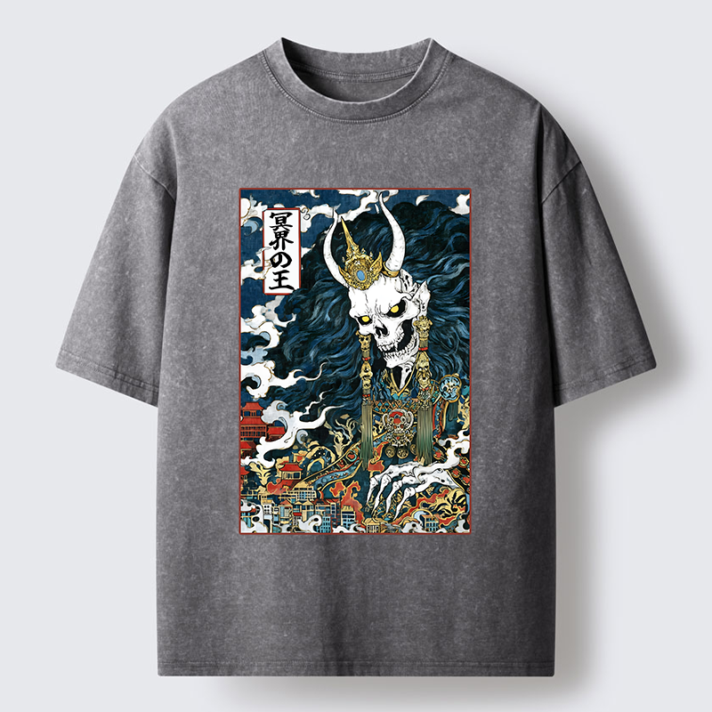 Tokyo-Tiger King Of The Underworld Washed T-Shirt