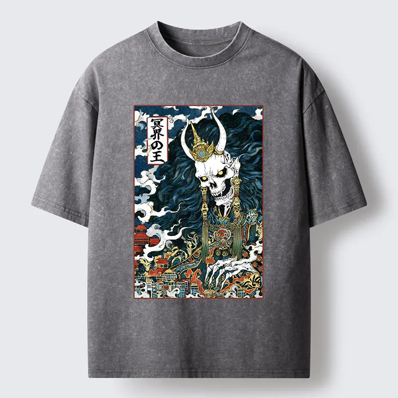 Tokyo-Tiger King Of The Underworld Washed T-Shirt