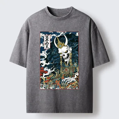 Tokyo-Tiger King Of The Underworld Washed T-Shirt
