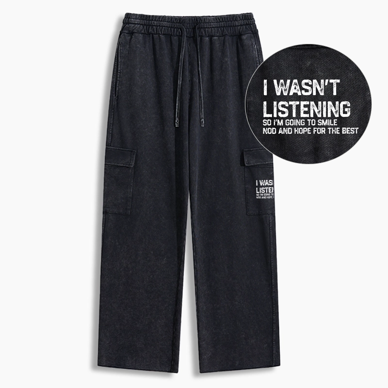 Tokyo-Tiger Indifferent To Everything Washed Utility Sweatpants