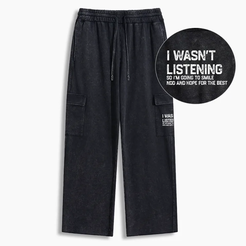 Tokyo-Tiger Indifferent To Everything Washed Utility Sweatpants