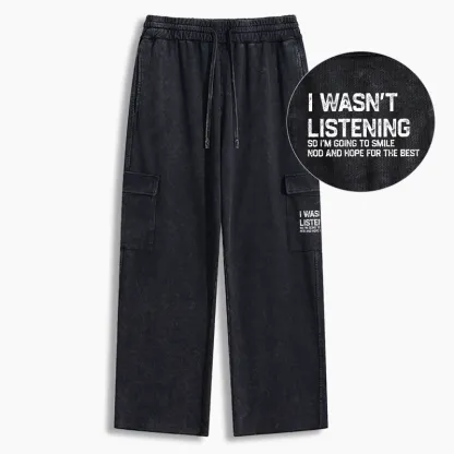 Tokyo-Tiger Indifferent To Everything Washed Utility Sweatpants