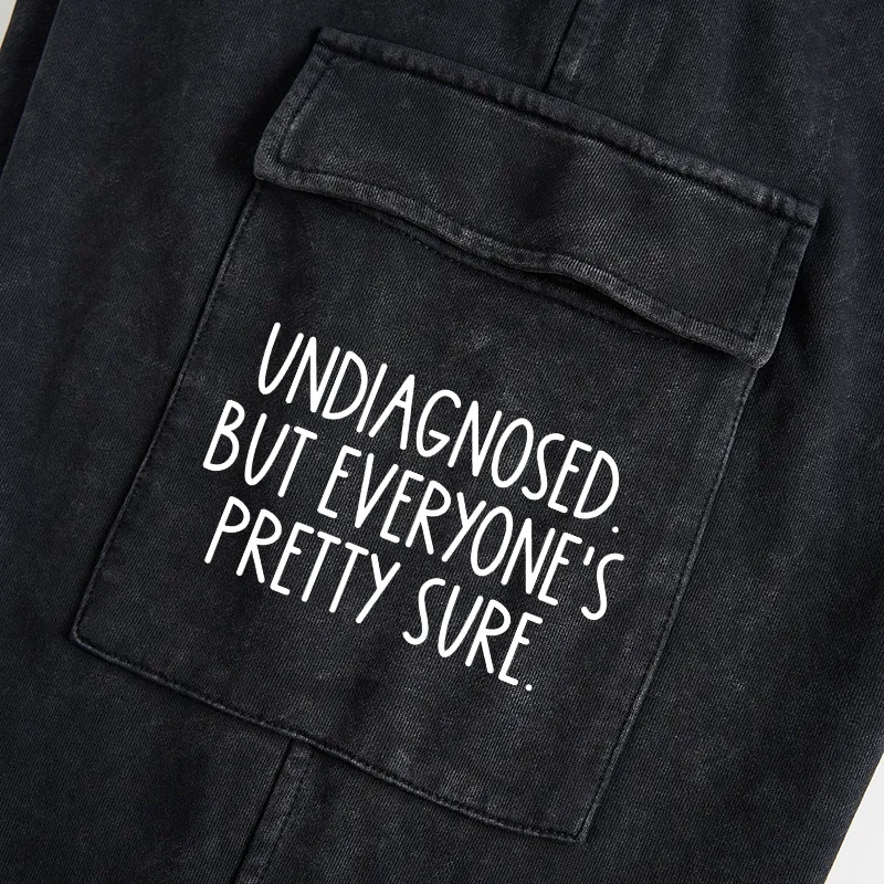 Tokyo-Tiger Self-diagnosed Illness Funny Washed Utility Sweatpants