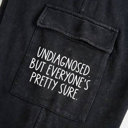 Tokyo-Tiger Self-diagnosed Illness Funny Washed Utility Sweatpants