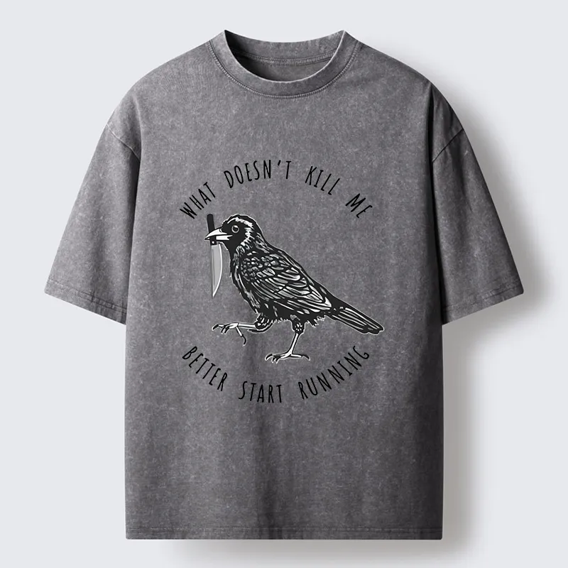 Tokyo-Tiger Clever Crow Washed T-Shirt