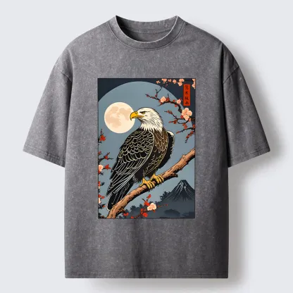 Tokyo-Tiger Ukiyo-e Eagle Washed T-Shirt