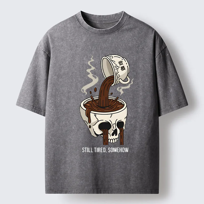 Tokyo-Tiger Coffee Doesn't Work Washed T-Shirt