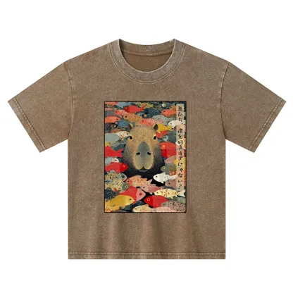 Tokyo-Tiger Am I Too Lovable? Kids Washed T-Shirt