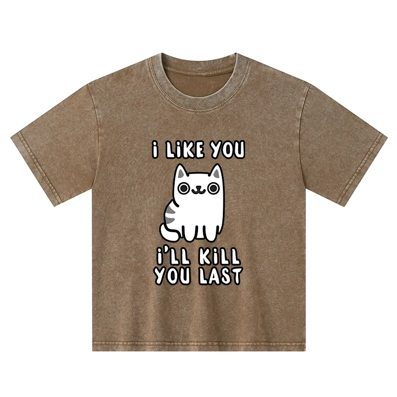 Tokyo-Tiger Cats And Humans Have A Love-hate Relationship Kids Washed T-Shirt