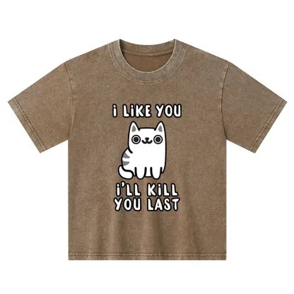 Tokyo-Tiger Cats And Humans Have A Love-hate Relationship Kids Washed T-Shirt