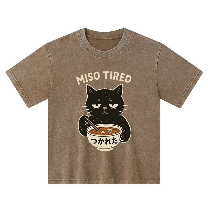 Tokyo-Tiger I’m So Tired Kids Washed T-Shirt