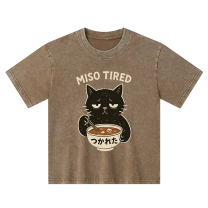 Tokyo-Tiger I’m So Tired Kids Washed T-Shirt