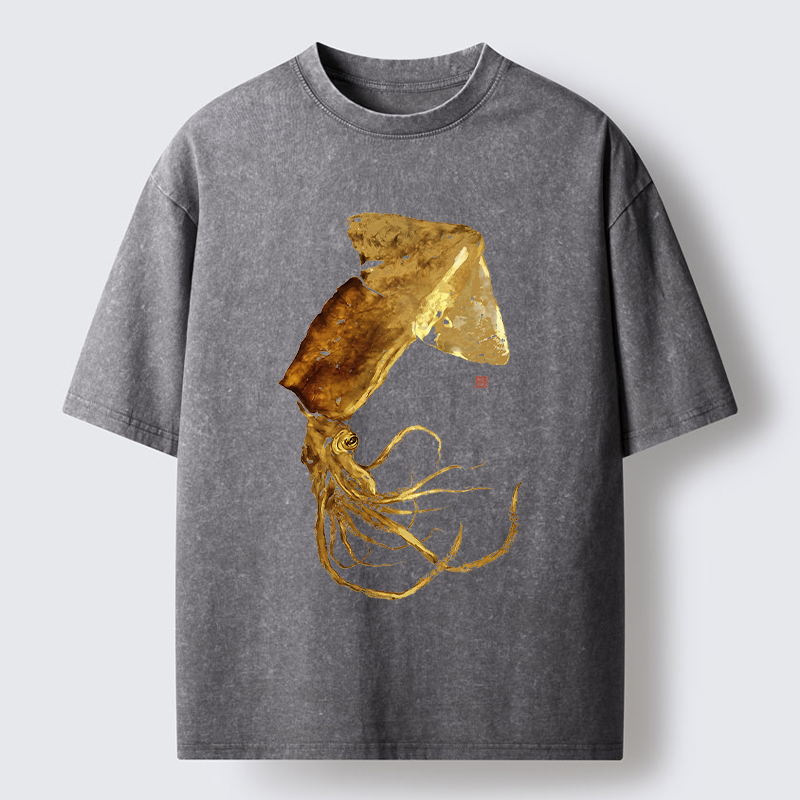 Tokyo-Tiger Golden Squid Washed T-Shirt