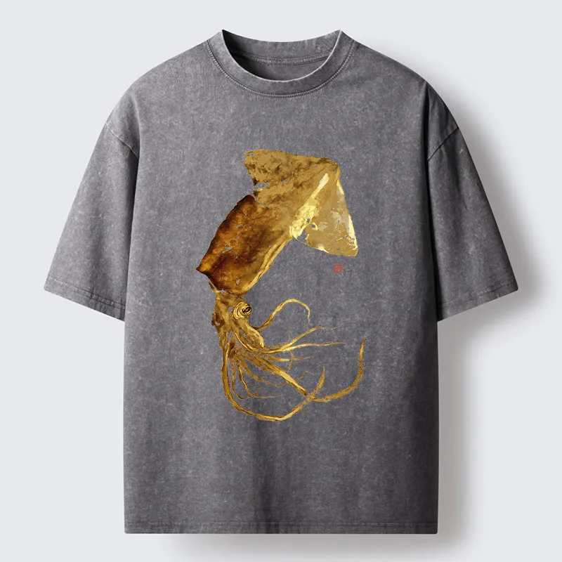 Tokyo-Tiger Golden Squid Washed T-Shirt