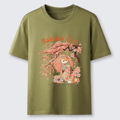 Tokyo-Tiger Cat Under The Sakura Classic T-Shirt