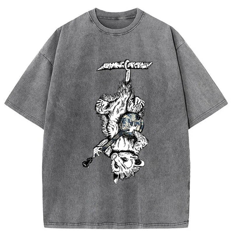 Tokyo-Tiger Possum Plays The Banjo Washed T-Shirt