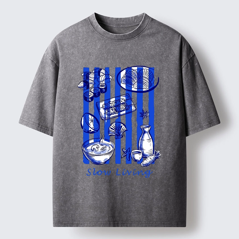 Tokyo-Tiger Slow Living Moments Washed T-Shirt