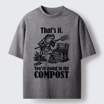 Tokyo-Tiger Frog’s Compost Threat Washed T-Shirt